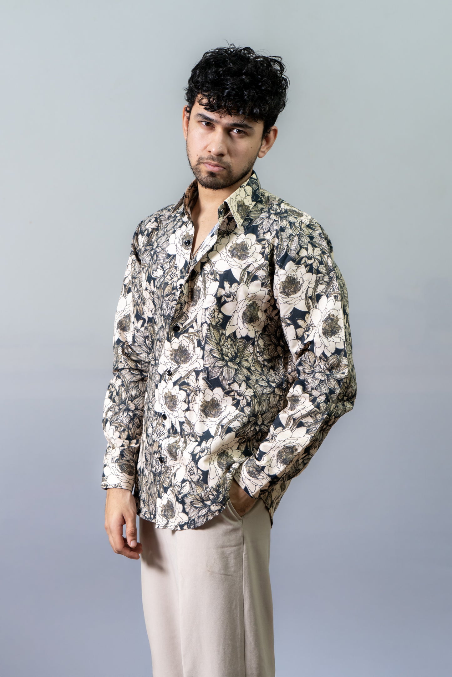 Linen Floral Printed Shirt Earthology-