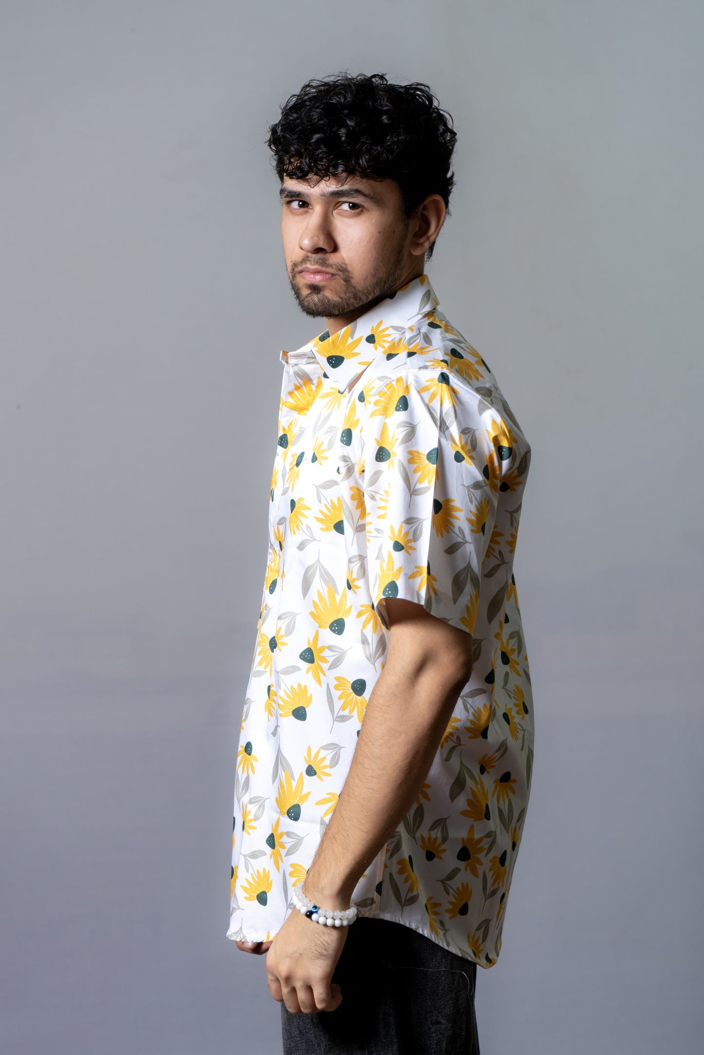 Floral Printed Shirt Sunflower Love-