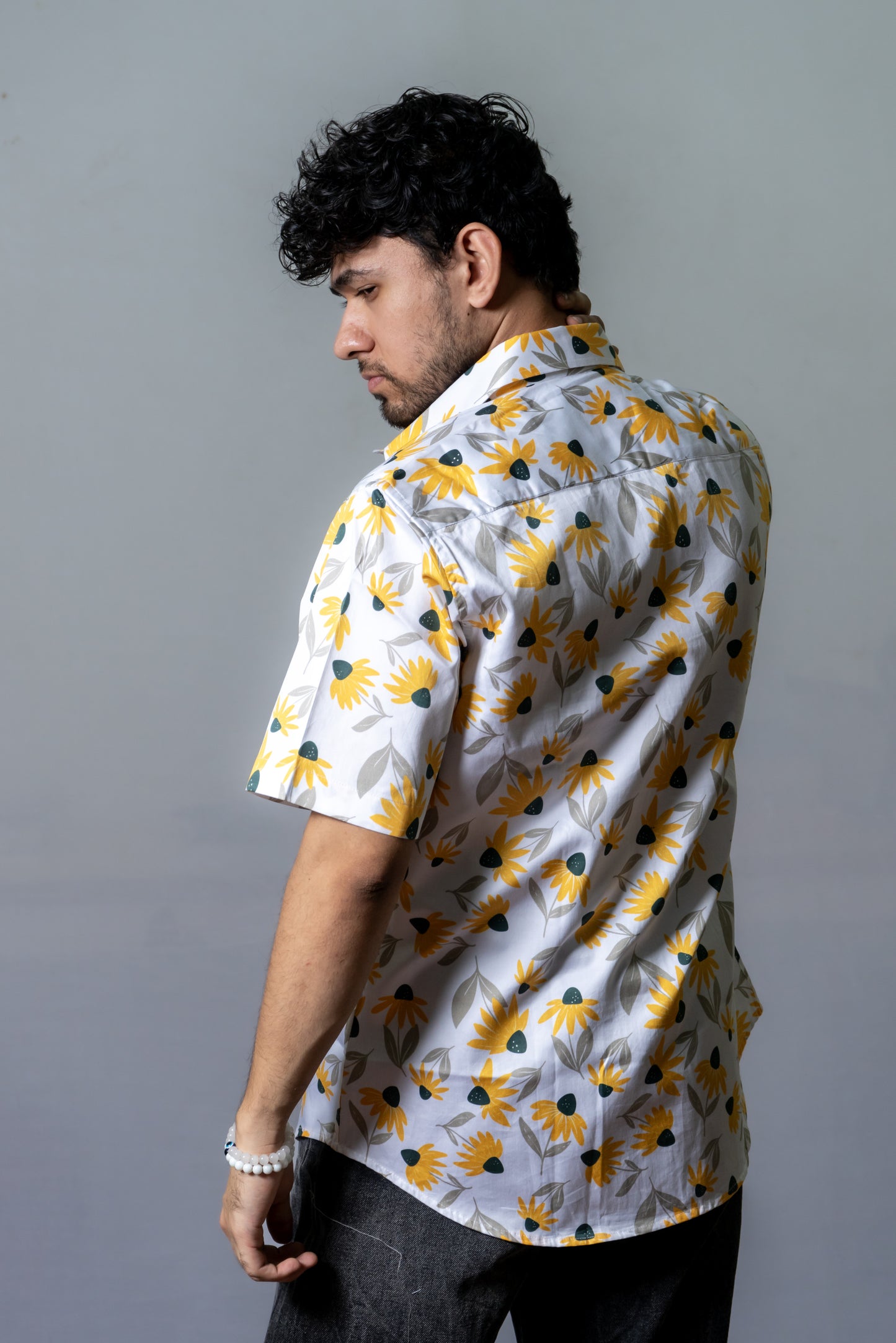 Floral Printed Shirt Sunflower Love-