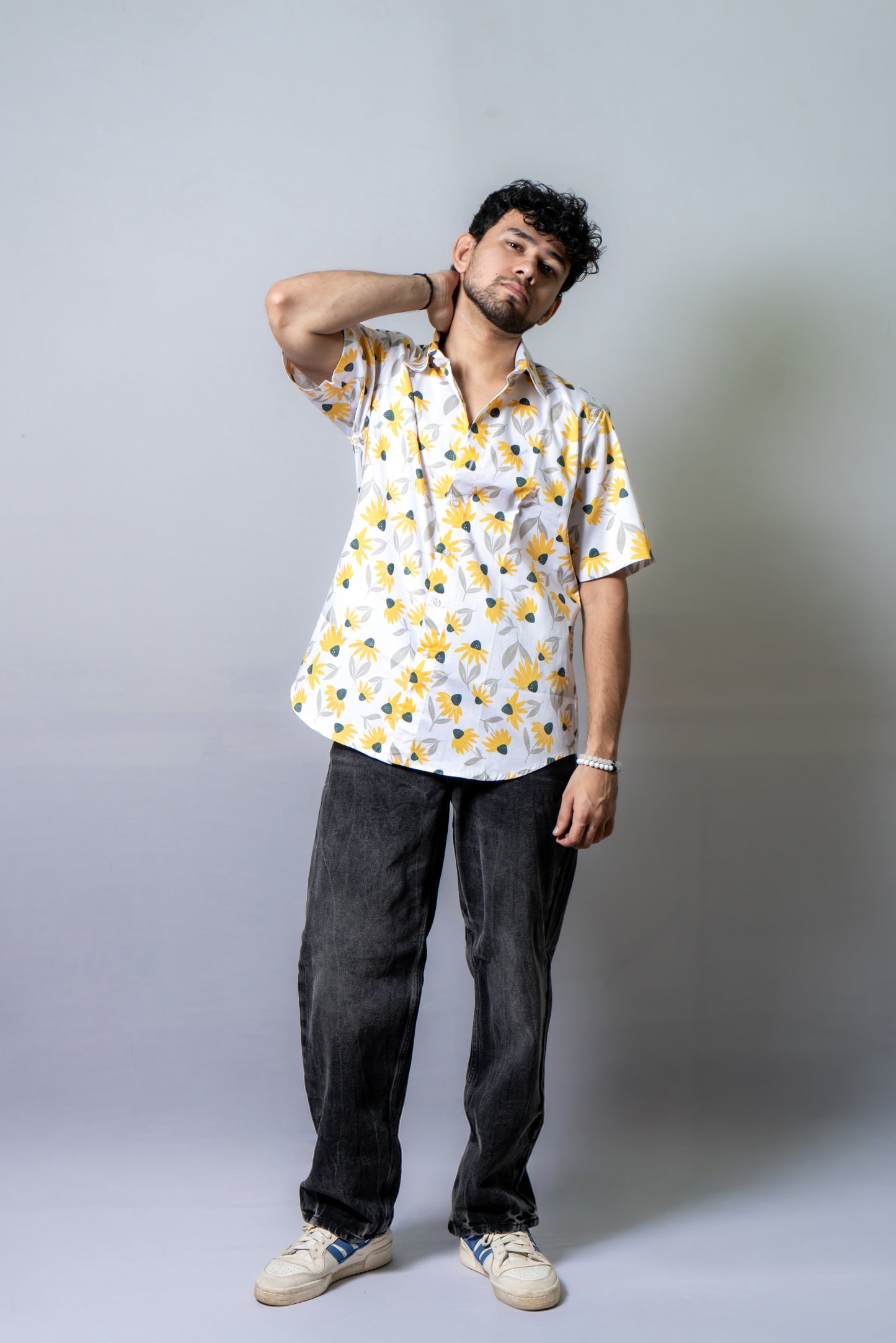 Floral Printed Shirt Sunflower Love-